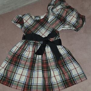 Ralph Lauren Plaid Kids Dress - Red, Green, Black